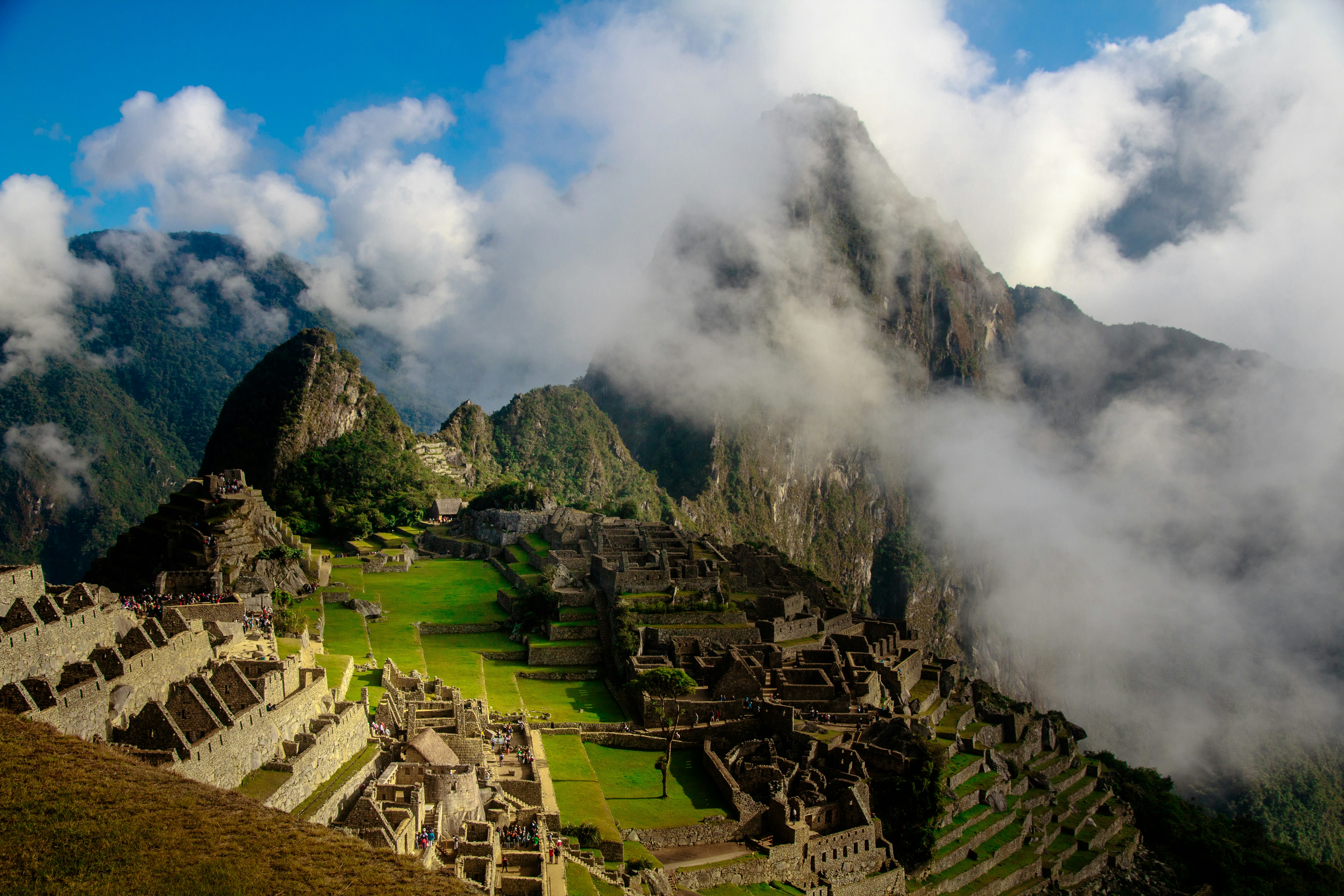 Machu Picchu Through Clouds